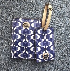 Coach passport and luggage tag